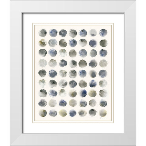 Dot Pattern White Modern Wood Framed Art Print with Double Matting by Marrott, Stephanie