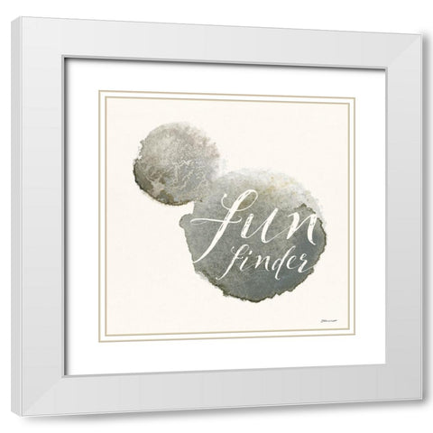 Fun Finder White Modern Wood Framed Art Print with Double Matting by Marrott, Stephanie