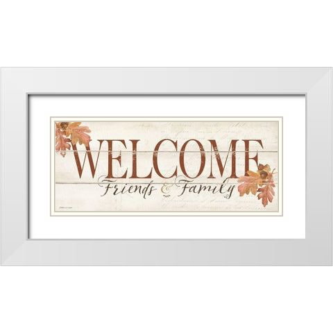 Welcome White Modern Wood Framed Art Print with Double Matting by Marrott, Stephanie