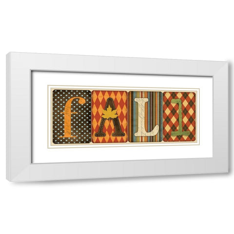 Fall White Modern Wood Framed Art Print with Double Matting by Marrott, Stephanie