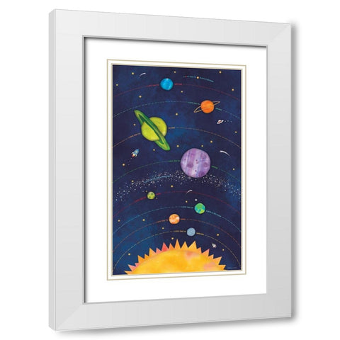 Our Outer World White Modern Wood Framed Art Print with Double Matting by Marrott, Stephanie
