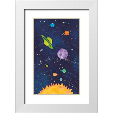 Our Outer World White Modern Wood Framed Art Print with Double Matting by Marrott, Stephanie