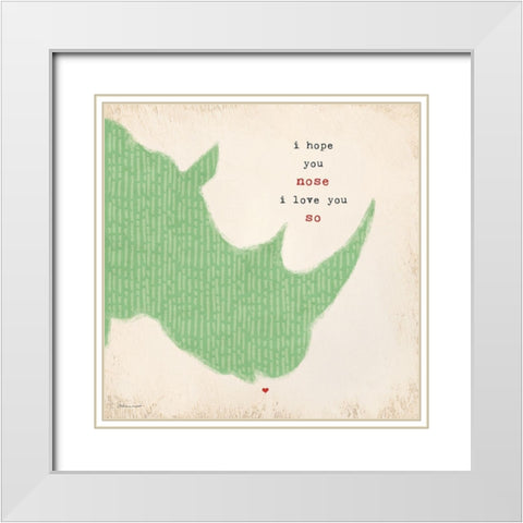 Your Nose White Modern Wood Framed Art Print with Double Matting by Marrott, Stephanie