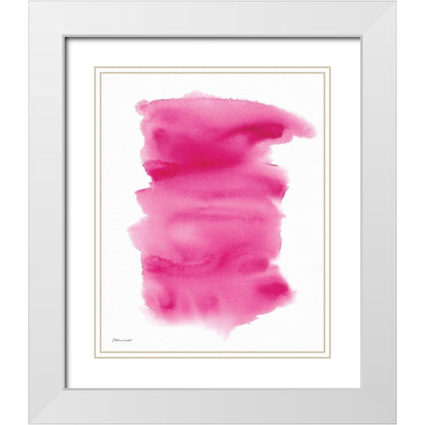 Pink Wash White Modern Wood Framed Art Print with Double Matting by Marrott, Stephanie