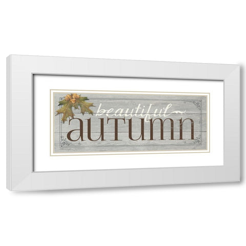 Beautiful Autumn White Modern Wood Framed Art Print with Double Matting by Marrott, Stephanie