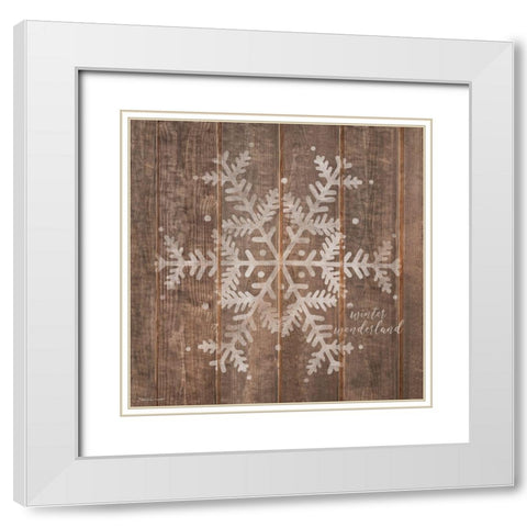 Winter Wonderland White Modern Wood Framed Art Print with Double Matting by Marrott, Stephanie