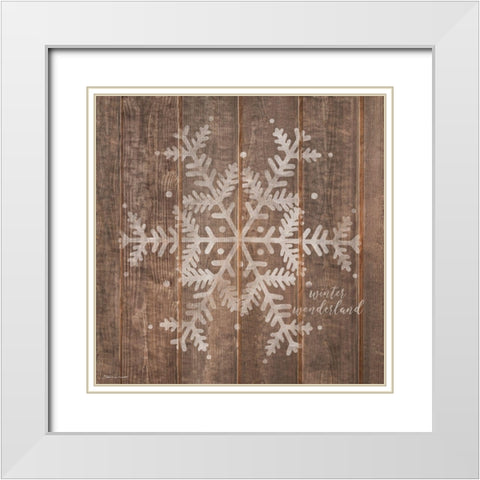 Winter Wonderland White Modern Wood Framed Art Print with Double Matting by Marrott, Stephanie