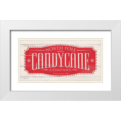 Candy Cane Co. White Modern Wood Framed Art Print with Double Matting by Marrott, Stephanie
