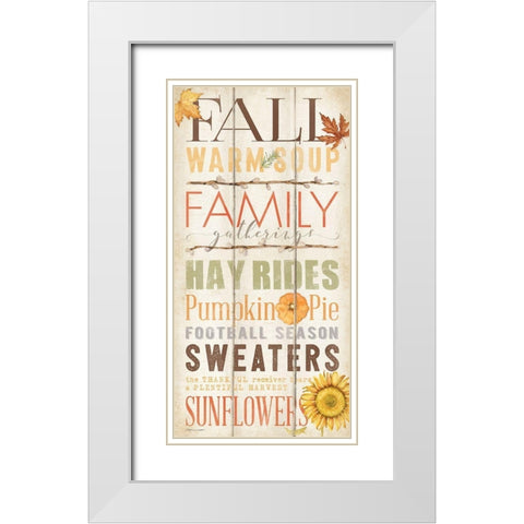Fall White Modern Wood Framed Art Print with Double Matting by Marrott, Stephanie