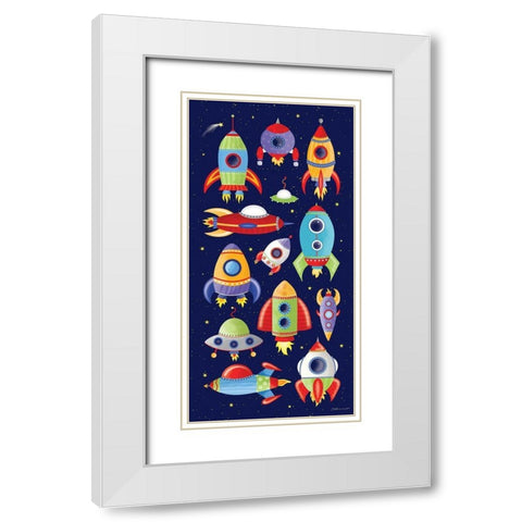 Rocket Shopping White Modern Wood Framed Art Print with Double Matting by Marrott, Stephanie