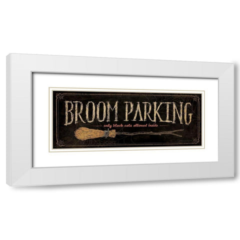 Broom Parking White Modern Wood Framed Art Print with Double Matting by Marrott, Stephanie