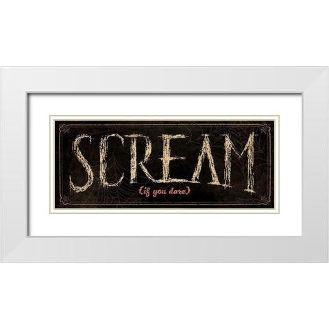 Scream White Modern Wood Framed Art Print with Double Matting by Marrott, Stephanie