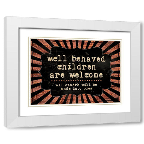 Well Behaved White Modern Wood Framed Art Print with Double Matting by Marrott, Stephanie