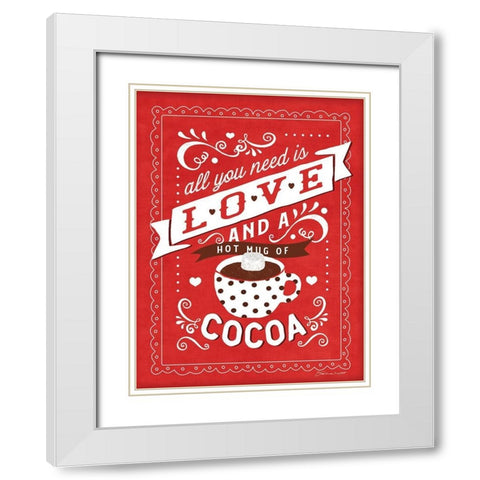 All You Need - Cocoa White Modern Wood Framed Art Print with Double Matting by Marrott, Stephanie