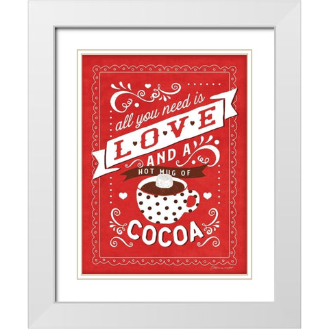 All You Need - Cocoa White Modern Wood Framed Art Print with Double Matting by Marrott, Stephanie