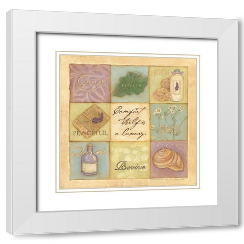 Comfort Panel I White Modern Wood Framed Art Print with Double Matting by Marrott, Stephanie