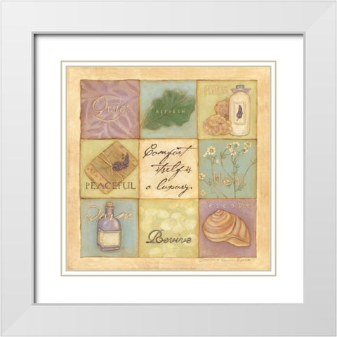 Comfort Panel I White Modern Wood Framed Art Print with Double Matting by Marrott, Stephanie