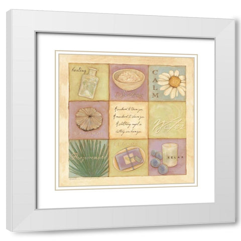 Comfort Panel II White Modern Wood Framed Art Print with Double Matting by Marrott, Stephanie