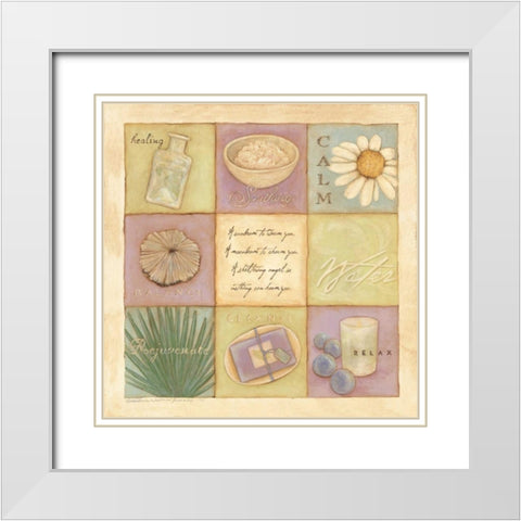 Comfort Panel II White Modern Wood Framed Art Print with Double Matting by Marrott, Stephanie