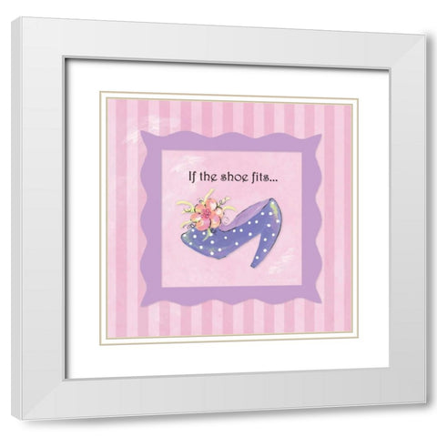 If the Shoe Fits White Modern Wood Framed Art Print with Double Matting by Marrott, Stephanie