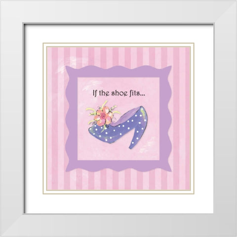 If the Shoe Fits White Modern Wood Framed Art Print with Double Matting by Marrott, Stephanie