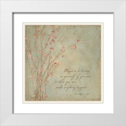 Magic Is Believing White Modern Wood Framed Art Print with Double Matting by Marrott, Stephanie