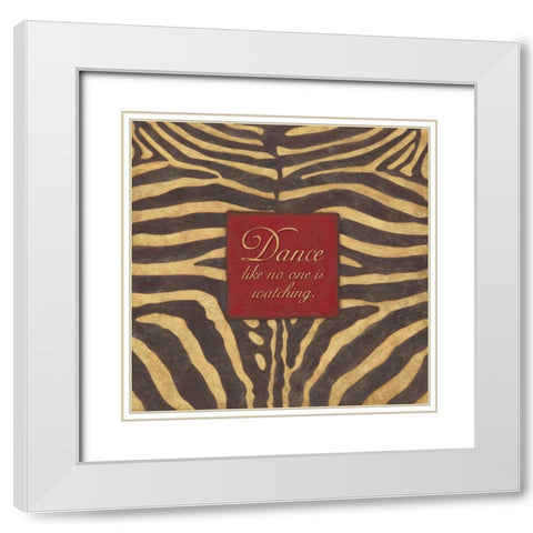 Dance Like No Ones Watching White Modern Wood Framed Art Print with Double Matting by Marrott, Stephanie