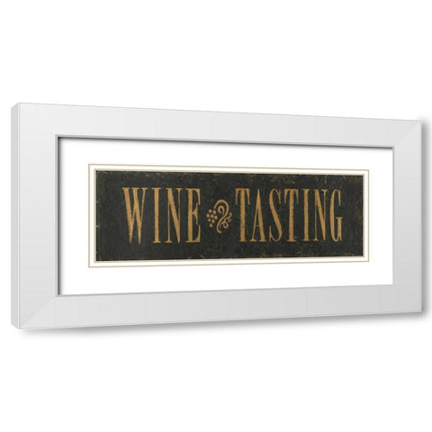 Wine Tasting White Modern Wood Framed Art Print with Double Matting by Marrott, Stephanie
