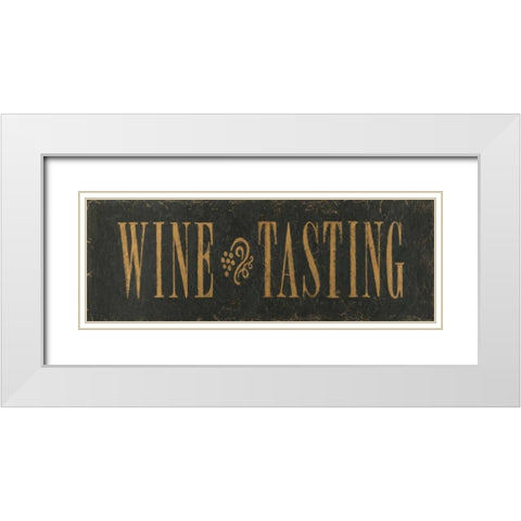 Wine Tasting White Modern Wood Framed Art Print with Double Matting by Marrott, Stephanie