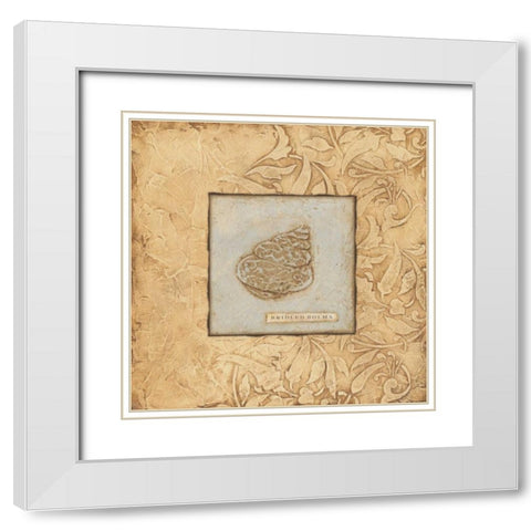 Bolma White Modern Wood Framed Art Print with Double Matting by Marrott, Stephanie
