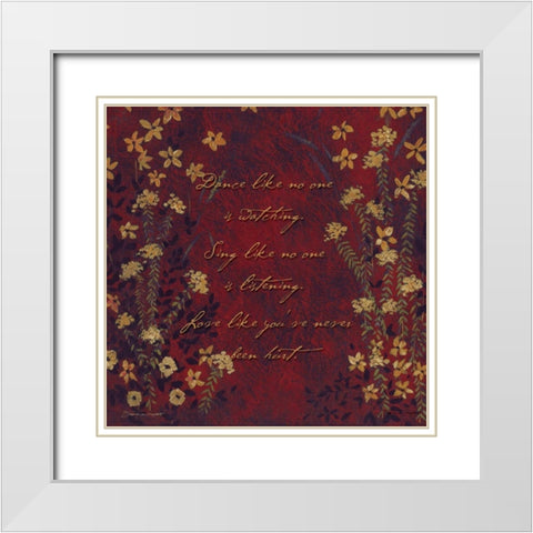 Dance Like-Sing Like White Modern Wood Framed Art Print with Double Matting by Marrott, Stephanie