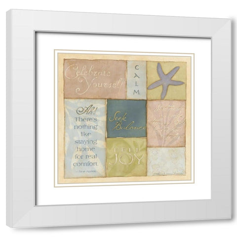 Celebrate Yourself White Modern Wood Framed Art Print with Double Matting by Marrott, Stephanie