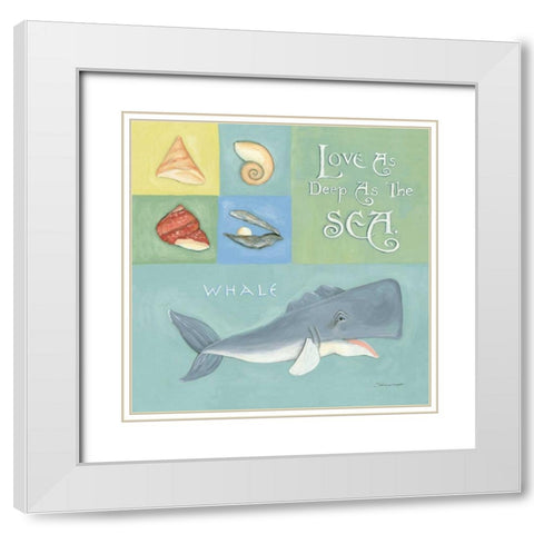 Love as Deep as the Sea White Modern Wood Framed Art Print with Double Matting by Marrott, Stephanie