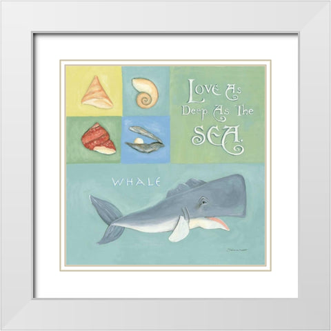 Love as Deep as the Sea White Modern Wood Framed Art Print with Double Matting by Marrott, Stephanie