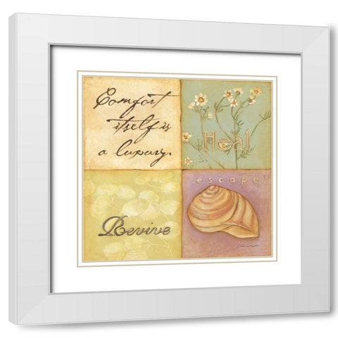 Heal White Modern Wood Framed Art Print with Double Matting by Marrott, Stephanie