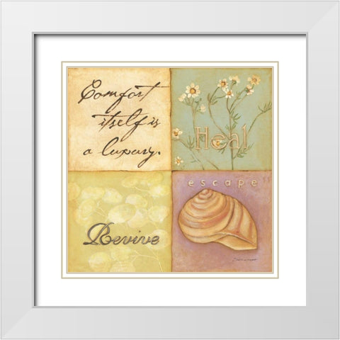 Heal White Modern Wood Framed Art Print with Double Matting by Marrott, Stephanie