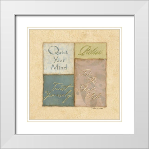Relax White Modern Wood Framed Art Print with Double Matting by Marrott, Stephanie