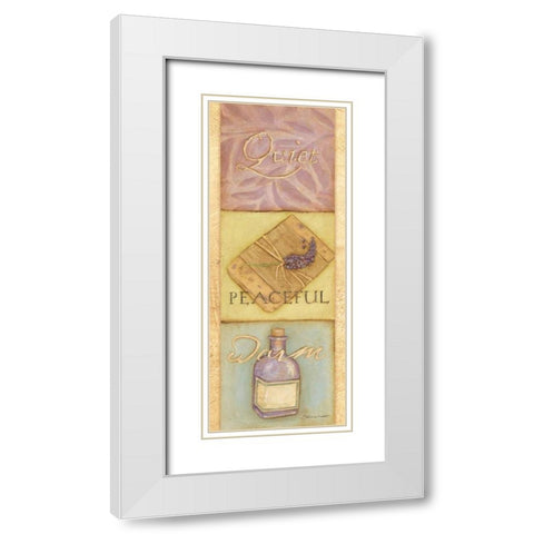 Quiet Peaceful Warm White Modern Wood Framed Art Print with Double Matting by Marrott, Stephanie