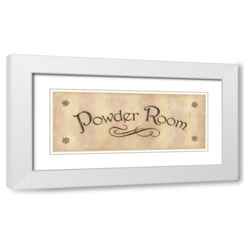 Powder Room White Modern Wood Framed Art Print with Double Matting by Marrott, Stephanie