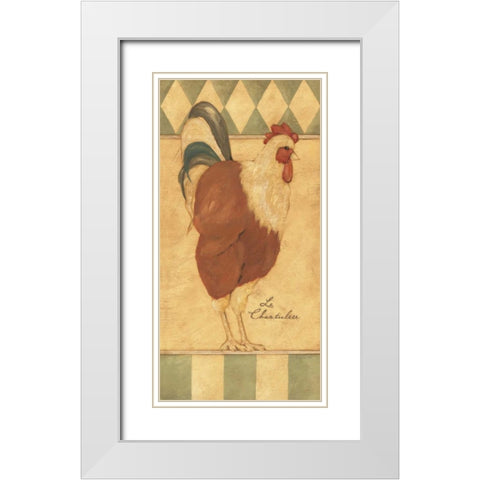 Le Chanticleer White Modern Wood Framed Art Print with Double Matting by Marrott, Stephanie