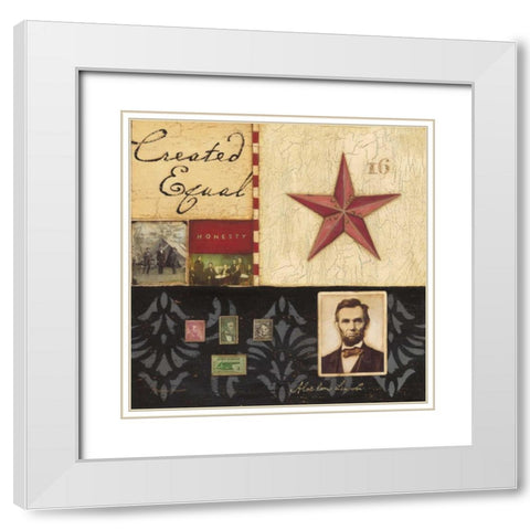 Created Equal White Modern Wood Framed Art Print with Double Matting by Marrott, Stephanie