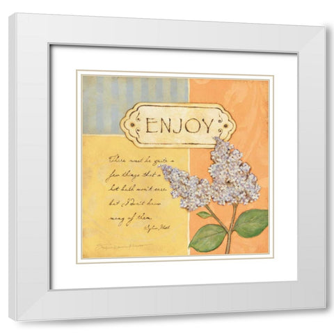Enjoy White Modern Wood Framed Art Print with Double Matting by Marrott, Stephanie