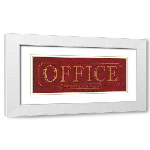 Office White Modern Wood Framed Art Print with Double Matting by Marrott, Stephanie