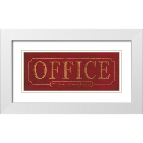 Office White Modern Wood Framed Art Print with Double Matting by Marrott, Stephanie