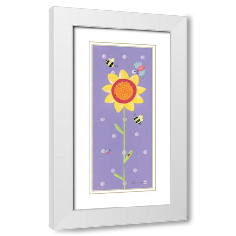 Flower and Friends White Modern Wood Framed Art Print with Double Matting by Marrott, Stephanie