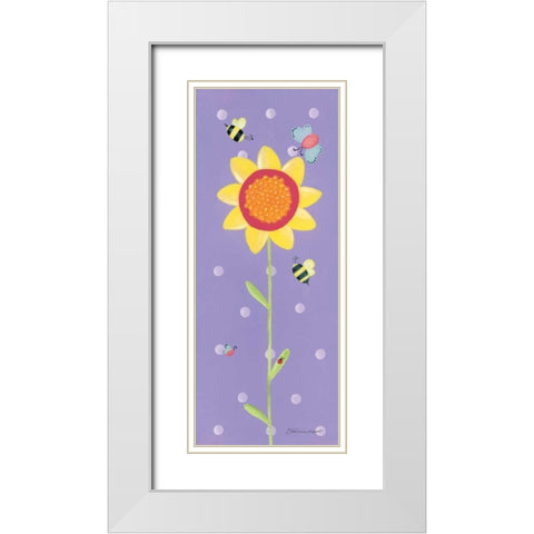 Flower and Friends White Modern Wood Framed Art Print with Double Matting by Marrott, Stephanie