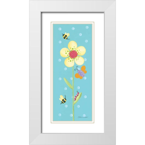 Flower and Friends White Modern Wood Framed Art Print with Double Matting by Marrott, Stephanie