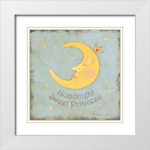 Goodnight Sweet Prince White Modern Wood Framed Art Print with Double Matting by Marrott, Stephanie
