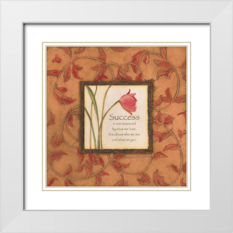 Success White Modern Wood Framed Art Print with Double Matting by Marrott, Stephanie