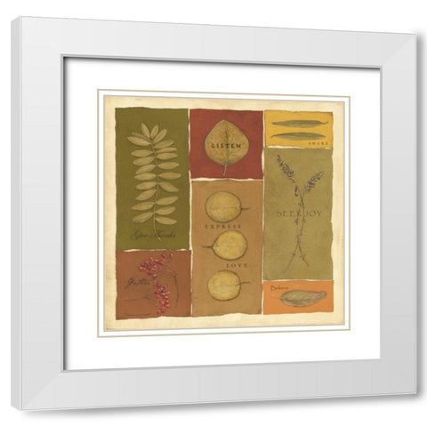 Listen-Express Love White Modern Wood Framed Art Print with Double Matting by Marrott, Stephanie